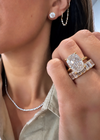 14k Yellow Gold 4.00ct Lab Grown Elongated Cushion Diamond Solitaire Engagement Ring