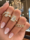 14k Yellow Gold 3.11ct Natural Elongated Radiant Diamond Solitaire Engagement Ring