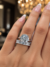 14k White Gold Lab Grown Emerald Diamond Eternity Band 5.50ctw