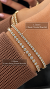 14k Yellow Gold Lab Grown Round Diamond Classic Tennis Bracelet 1.70ctw