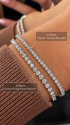 14k White Gold Lab Grown Round Diamond Crown Prong Tennis Bracelet 2.00ctw