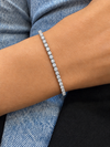 14k White Gold Lab Grown Round Diamond Classic Tennis Bracelet 3.00ctw