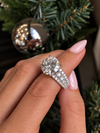 14k White Gold 3.00ct Natural Round Diamond Engagement Ring