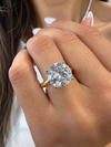 14k Yellow & White Gold Two Tone 5.00ct Lab Grown Round Diamond Solitaire Engagement Ring