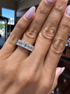 18k White Gold Lab Grown Emerald Diamond Band 3.25ctw