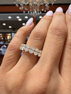14k Yellow Gold Lab Grown Oval Diamond Eternity Band 5.50ctw