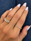 14k Yellow Gold Diamond Bezel Band