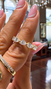 14k Yellow Gold Lab Grown Pear Diamond East West Eternity Band 3.75ctw