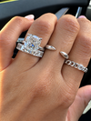 14k White Solid Gold Claw Ring