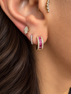 14k Yellow Gold Diamond Hamsa Stud Earrings