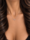 14k White Gold Infinity Diamond Necklace