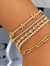 14k Yellow Gold Classic Diamond Tennis Bracelet 1.00ctw