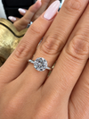 14k White Gold 1.60ct Natural Round Diamond Solitaire Engagement Ring