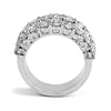 18k White Gold Round & Baguette Diamond Band 2.50ctw