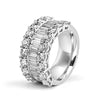 18k White Gold Round & Baguette Diamond Band 2.50ctw