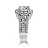 18k White Gold 1.92ct Round Diamond Halo Engagement Ring