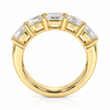 14k Yellow Gold Lab Grown Emerald Diamond Half Eternity Comfort Band 3.30ctw