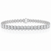 14k White Gold Lab Grown Oval Diamond Tennis Bracelet 9.50ctw