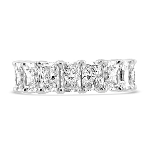 14k White Gold Radiant Lab Grown Diamond Eternity Band 8.50ctw