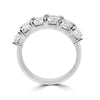 18k White Gold Emerald Lab Grown Diamond Band 3.25ctw