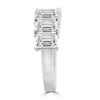 18k White Gold Emerald Lab Grown Diamond Band 3.25ctw