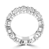 14k White Gold Lab Grown Oval Diamond Eternity Band 7.00ctw