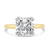 14k Yellow Gold 3.50ct Lab Grown Cushion Diamond Solitaire Engagement Ring