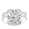Platinum 6.68ct Square Radiant Diamond Solitaire Engagement Ring