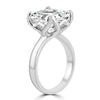 Platinum 6.68ct Square Radiant Diamond Solitaire Engagement Ring