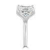 Platinum 6.68ct Square Radiant Diamond Solitaire Engagement Ring