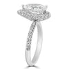 18k White Gold 2.27ct Pear Diamond Halo Engagement Ring