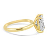 14k Yellow Gold 3.11ct Elongated Radiant Diamond Solitaire Engagement Ring