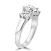 14k White Gold 2.20ctw Three Stone Round Diamond Engagement Ring