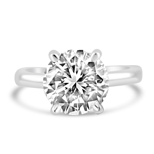 14k White Gold 2.94ct Round Diamond Solitaire Engagement Ring