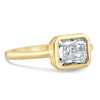 14k Yellow Gold 1.50ct Lab Grown Radiant Diamond Bezel Engagement Ring