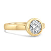 14k Yellow Gold 1.00ct Lab Grown Round Diamond Bezel Engagement Ring