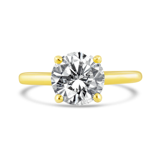 18k Yellow Gold 2.00ct Round Diamond Solitaire Engagement Ring