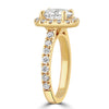 14k Yellow Gold 1.80ct Lab Grown Round Diamond Halo Engagement Ring