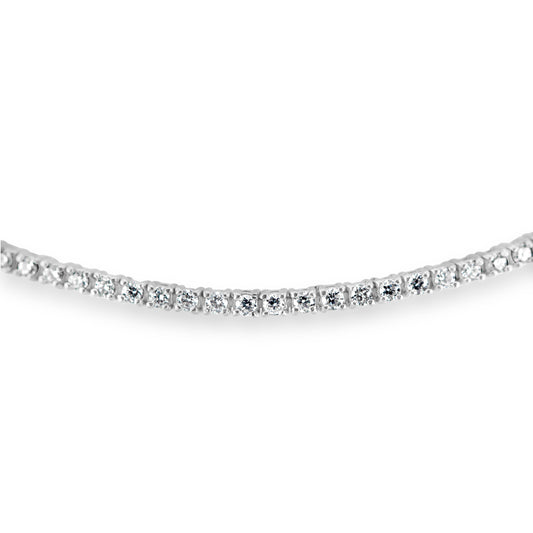 14k White Gold Round Diamond Lab Grown Tennis Bracelet 1.35ctw