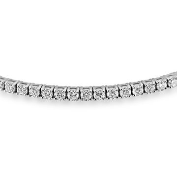 14k White Gold Round Diamond Lab Grown Tennis Bracelet 3.00ctw