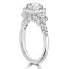 18k White Gold .90ct Round Diamond Halo Engagement Ring