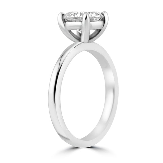 14k White Gold 1.61ct Round Diamond Solitaire Engagement Ring