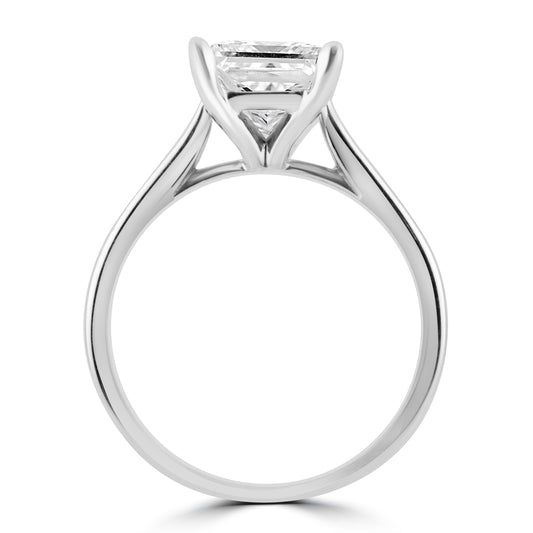 14k White Gold 2.00ct Princess Diamond Solitaire Engagement Ring