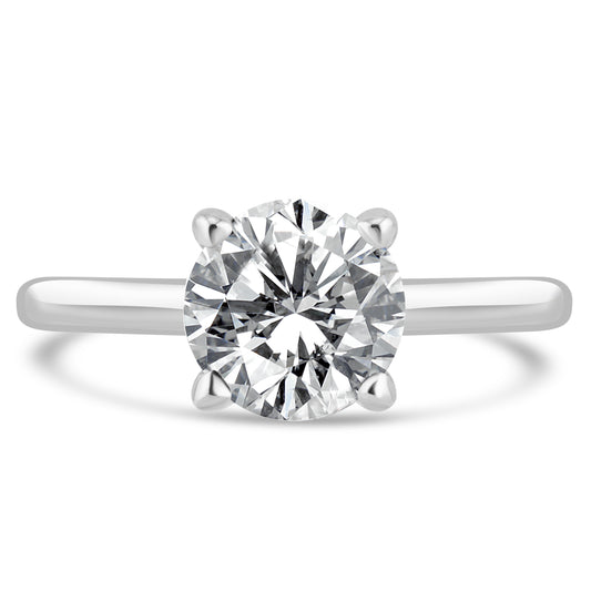 14k White Gold 1.60ct Round Diamond Solitaire Engagement Ring