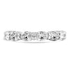 14k White Gold Oval Lab Grown Diamond Band 1.50ctw