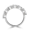 14k White Gold Oval Lab Grown Diamond Band 1.50ctw
