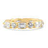 14k Yellow Gold Multi Shape Bezel Lab Grown Diamond Eternity Band 3.30ctw