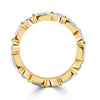 14k Yellow Gold Multi Shape Bezel Lab Grown Diamond Eternity Band 3.30ctw