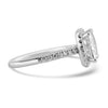 18k White Gold 3.00ct Lab Grown Princess Diamond Halo Engagement Ring