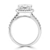 18k White Gold 3.00ct Lab Grown Princess Diamond Halo Engagement Ring